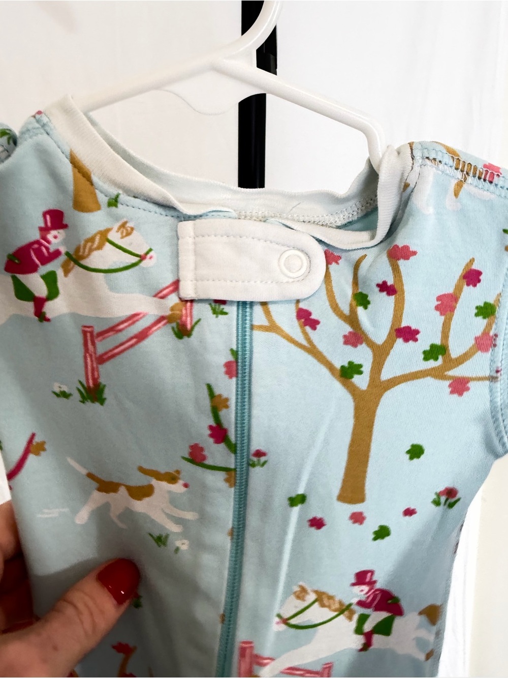 The Beaufort Bonnet Company Footie Pajamas | 12-18 Months | Equestrian Print - Picture 5 of 14